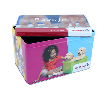 Custom Rectangular Pet Food Tin Box